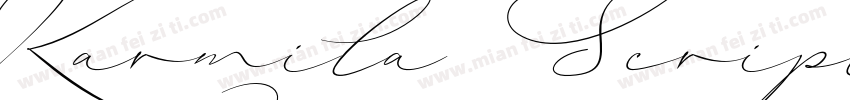 Karmila Script Regul字体转换